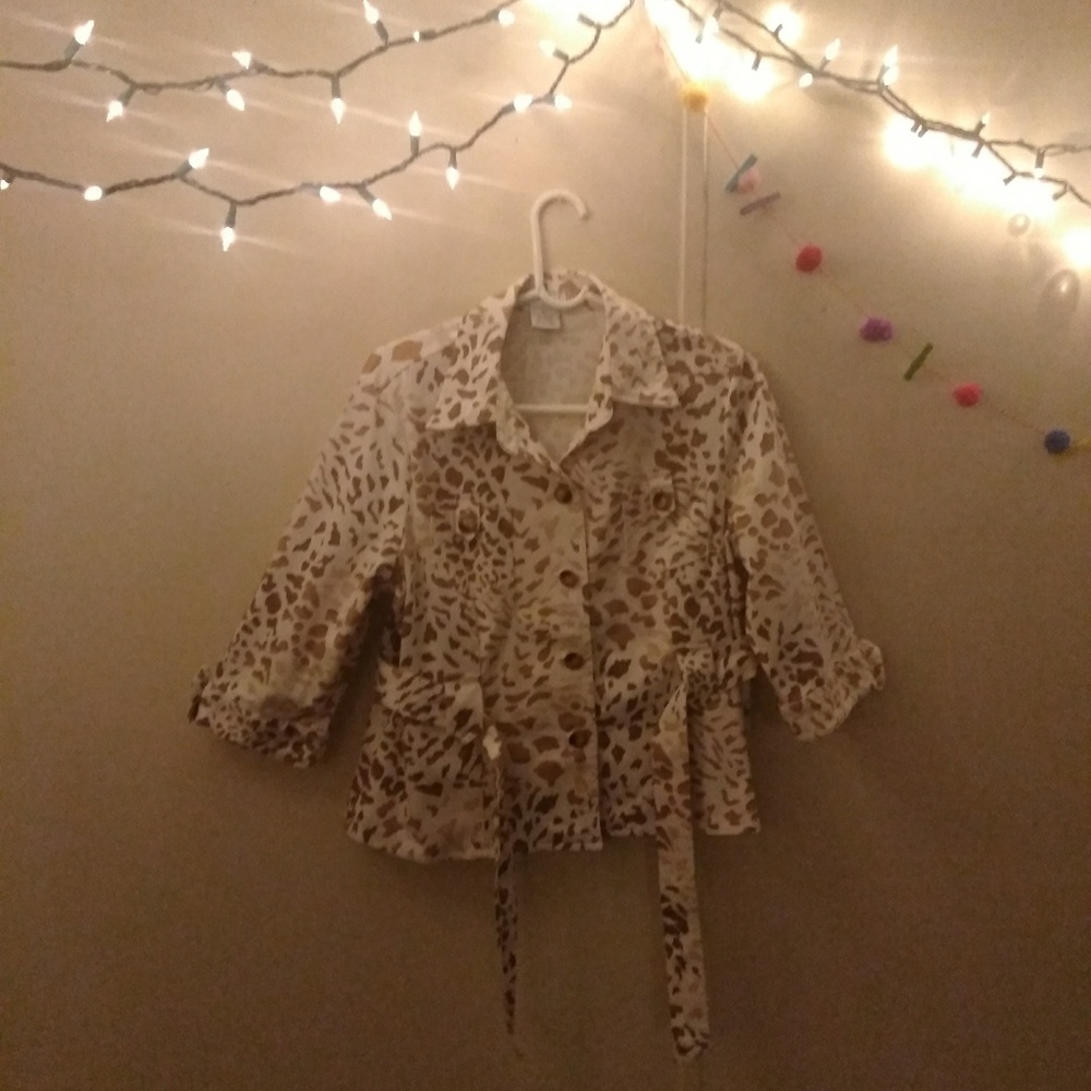 Animal print blazer